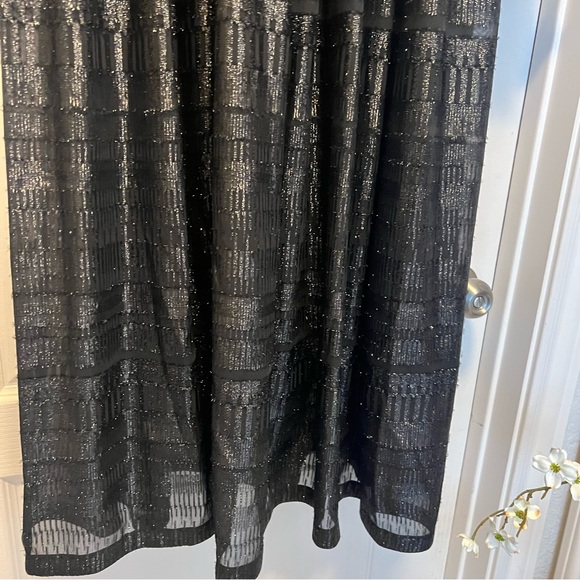 NWT Markus Lupfer Cityscape Metallic Black Dress M - Picture 7 of 9